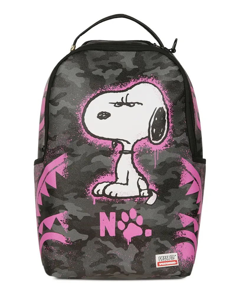 Sprayground x Peanuts Snoopy camouflage-print backpack - Schwarz Schwarz