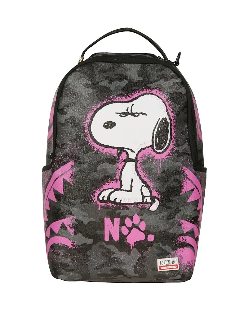 Sprayground x Peanuts Snoopy camouflage-print backpack - Schwarz Schwarz