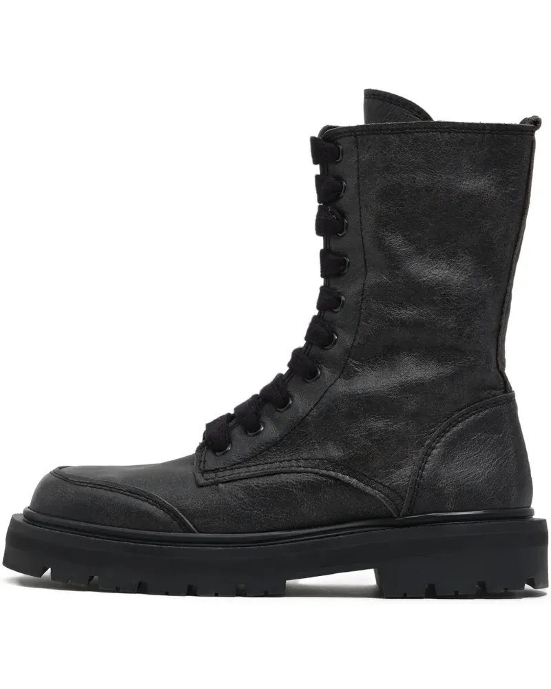 BIMBA Y LOLA Bikerstiefel mit Schnürung 35mm - Schwarz Schwarz