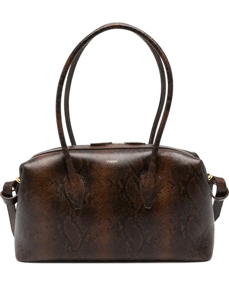 YUZEFI Schultertasche aus Leder - Braun Braun