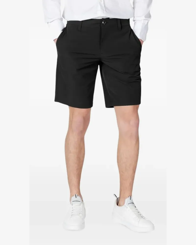 Armani Exchange Bermudas mit Logo-Schild - Schwarz Schwarz