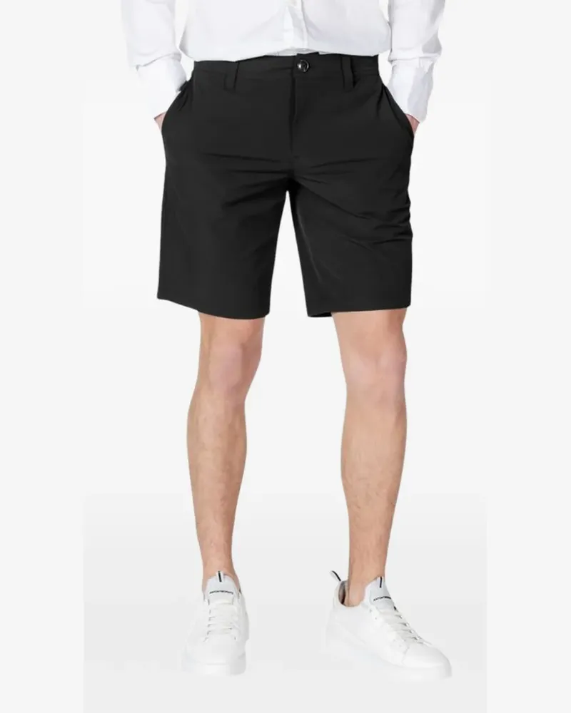 Armani Exchange Bermudas mit Logo-Schild - Schwarz Schwarz
