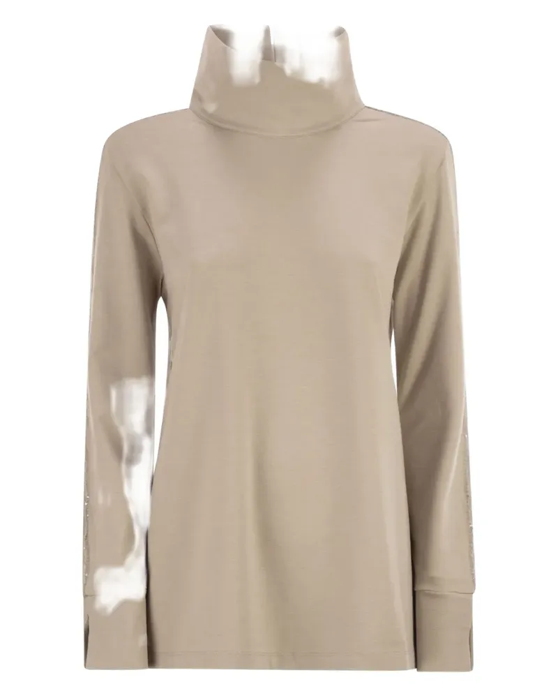 Herno Rollkragenpullover mit Logo - Nude Nude