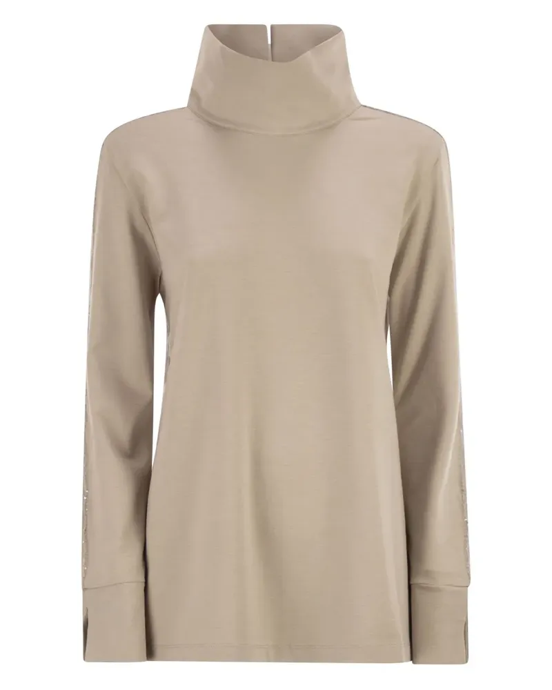 Herno Rollkragenpullover mit Logo - Nude Nude
