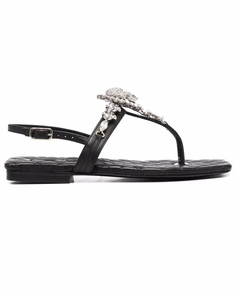 Philipp Plein Sandalen mit Kristallen - Schwarz Schwarz