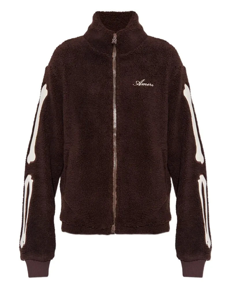 Amiri bones-details logo-embroidered jacket - Braun Braun