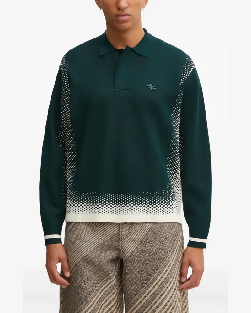 Filling Pieces long-sleeves polo shirt - Grün Grün