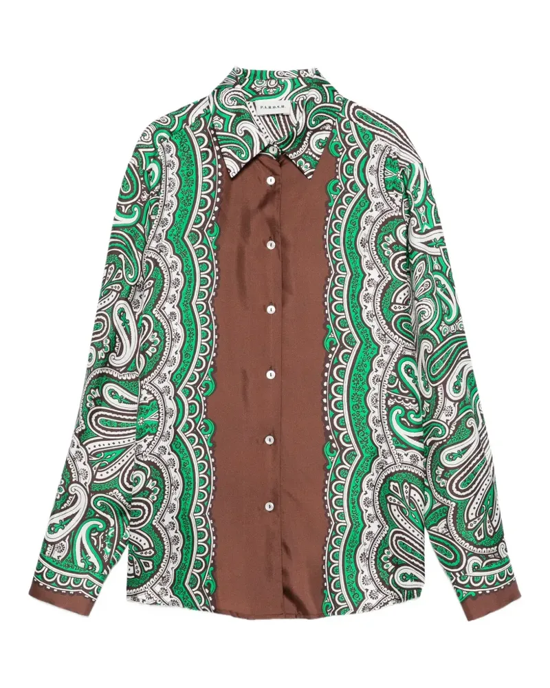 P.A.R.O.S.H. P.A.R.O H. Skindy Hemd mit Paisleymuster - Grün Grün