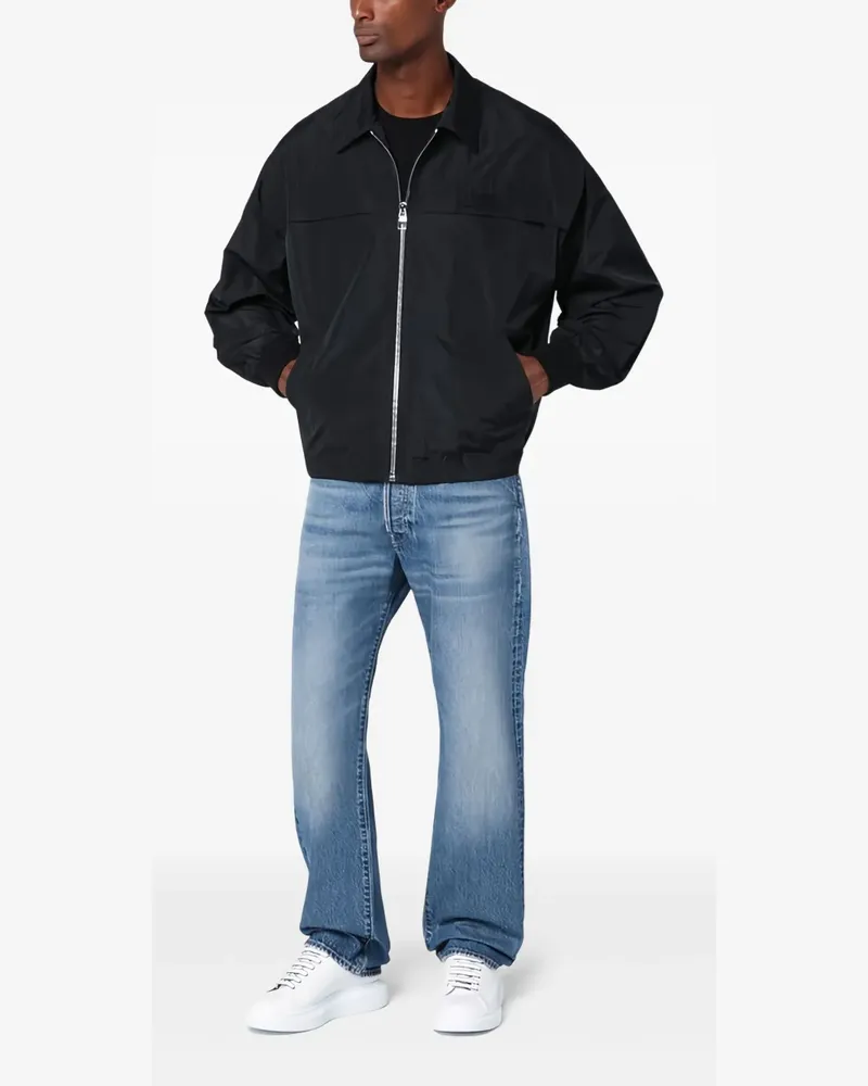 Alexander McQueen Bomberjacke mit Logo-Stickerei - Schwarz Schwarz