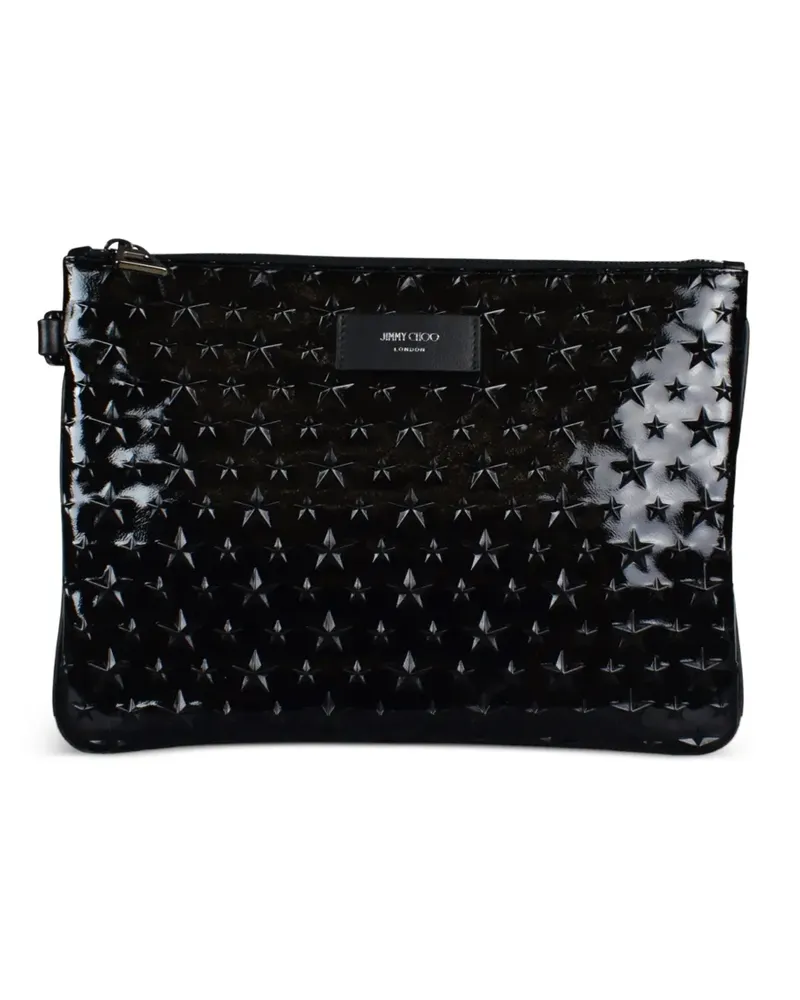 Jimmy Choo Derek Clutch mit geprägten Sternen - Schwarz Schwarz