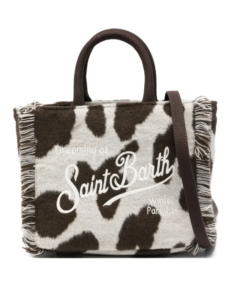 MC2 Saint Barth Vanity Tote Bag mit Kuh-Print - Nude Nude