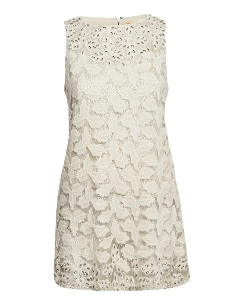 Alice + Olivia Minikleid mit Spitze - Weiß Weiß