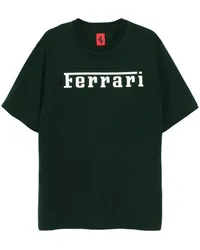 Ferrari T-Shirt mit Logo-Print Grün