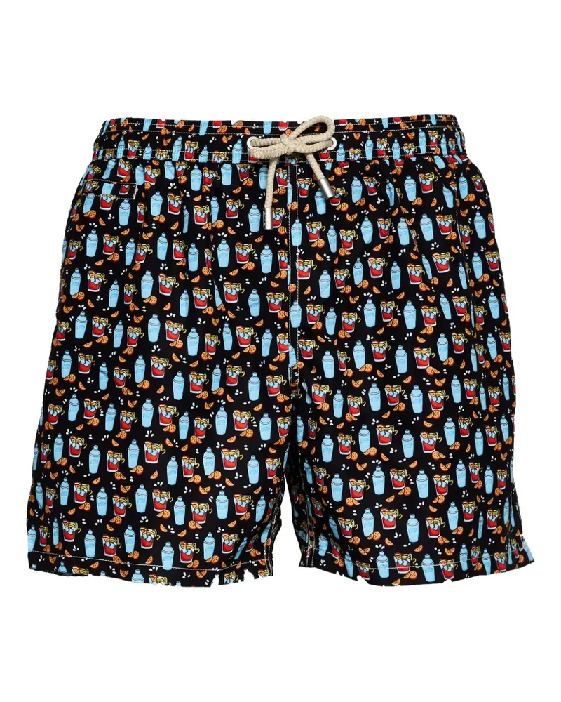 MC2 Saint Barth Lighting Negroni-print swim shorts - Schwarz Schwarz
