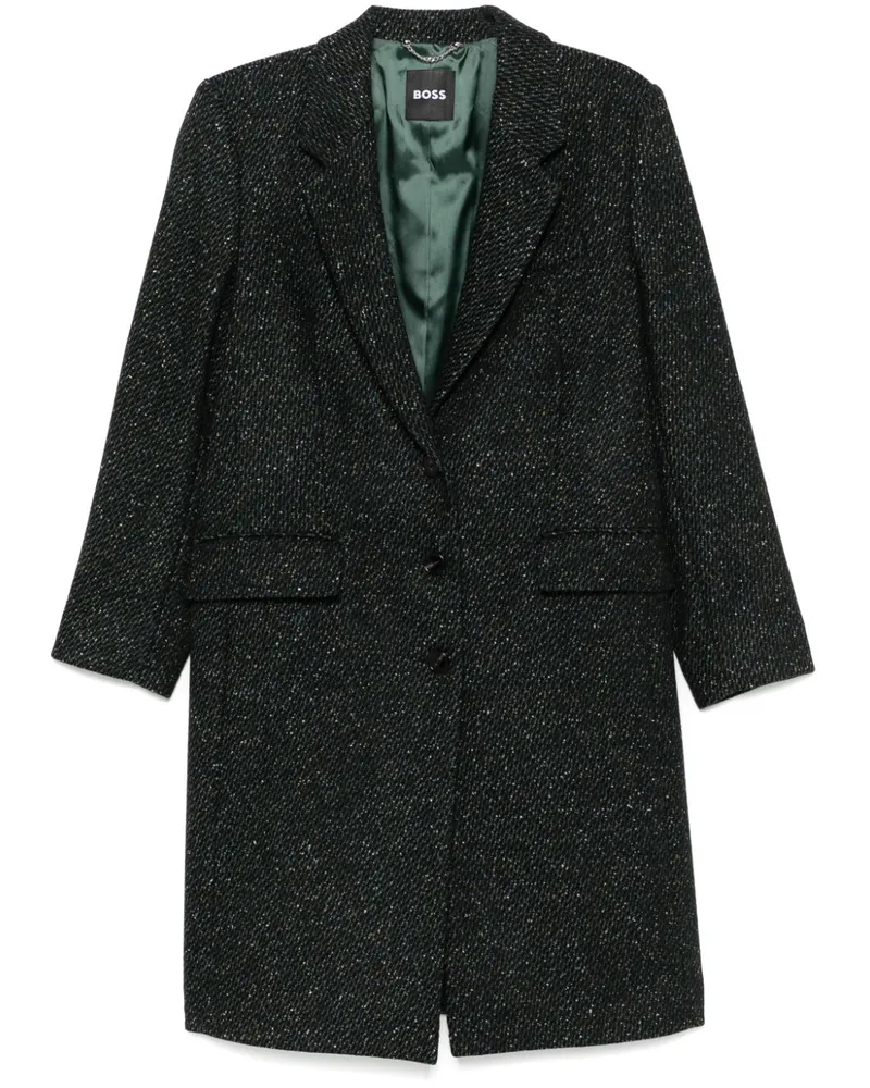 HUGO BOSS Mantel mit Jacquardmuster - Blau Blau