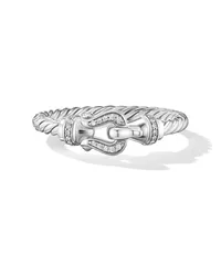 David Yurman Petite X Ehering aus Sterlingsilber Weiß