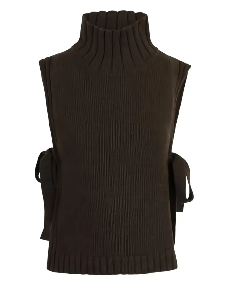 Soeur tie high-neck top - Braun Braun