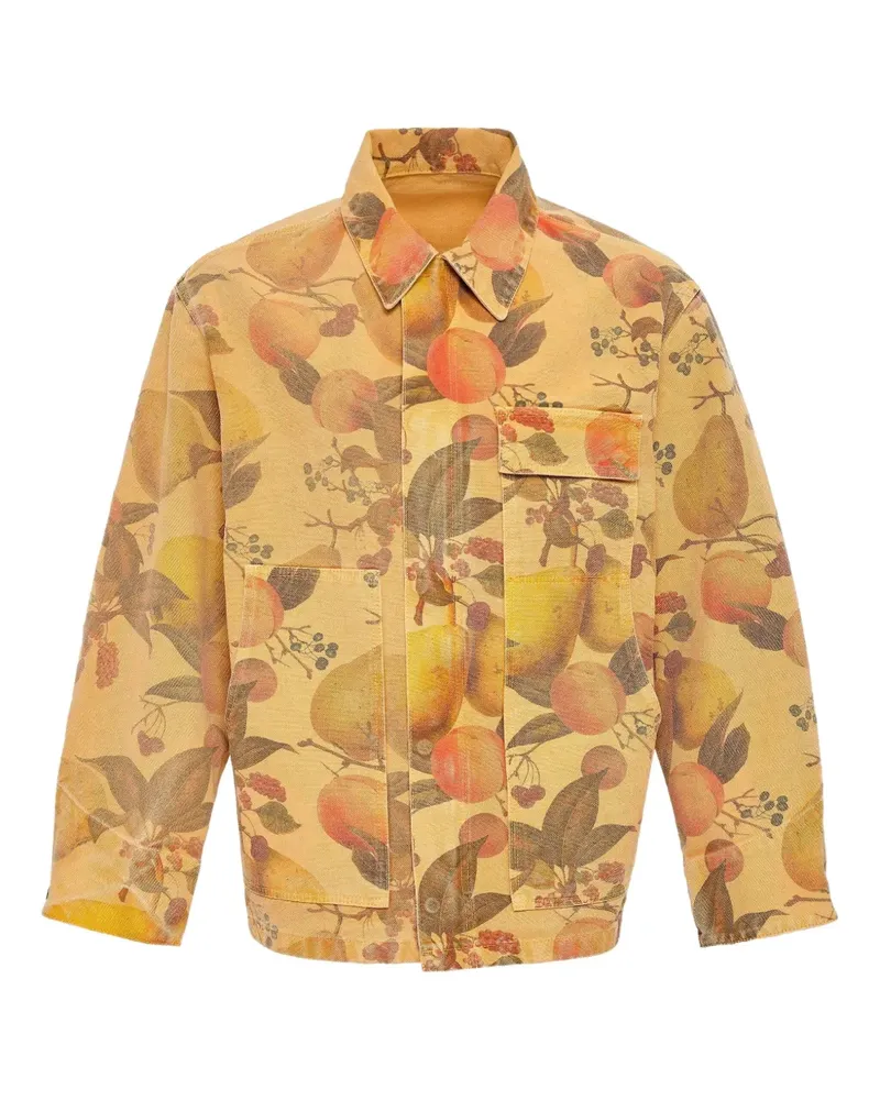 SOLID HOMME Workwear-Jacke mit Früchte-Print - Orange Orange