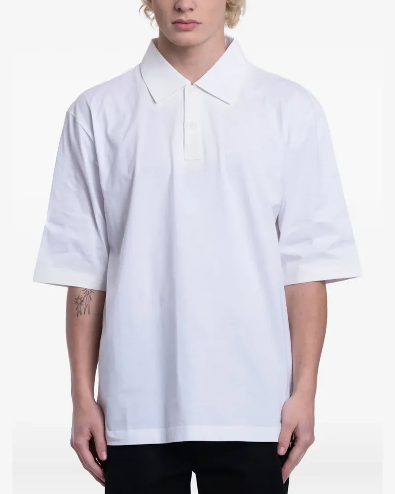 Marni Poloshirt mit Logo-Print - Weiß Weiß