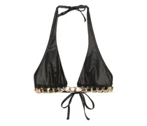 Bikinioberteil mit Zierkette - Schwarz