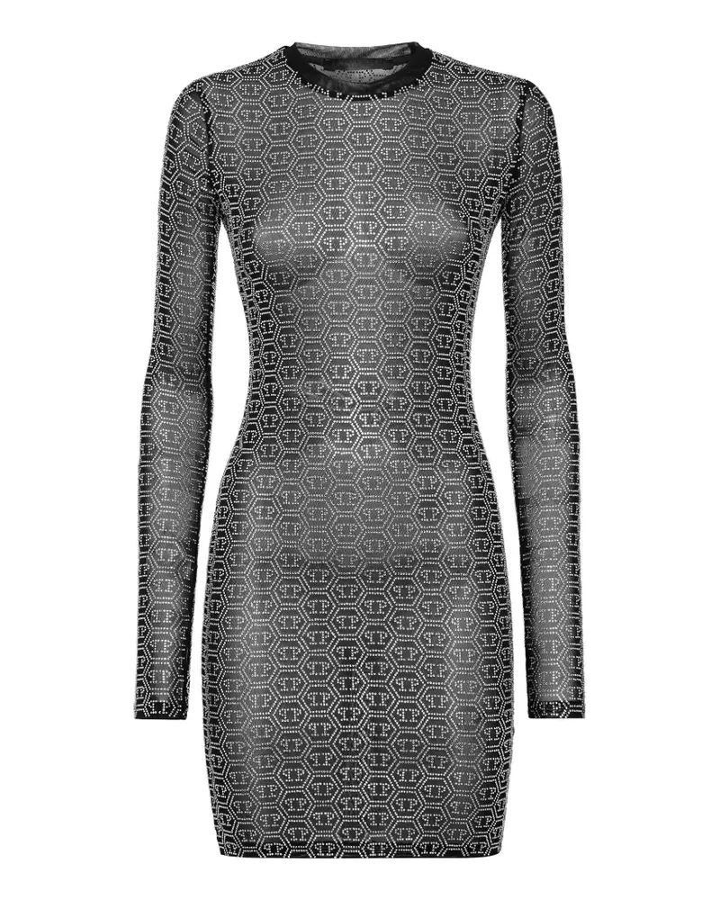 Philipp Plein Kristallverziertes Kleid - Schwarz Schwarz