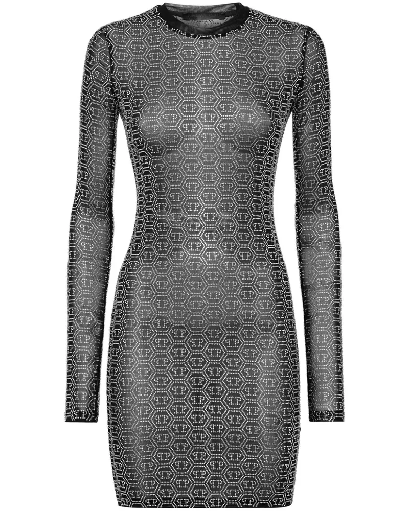 Philipp Plein Kristallverziertes Kleid - Schwarz Schwarz