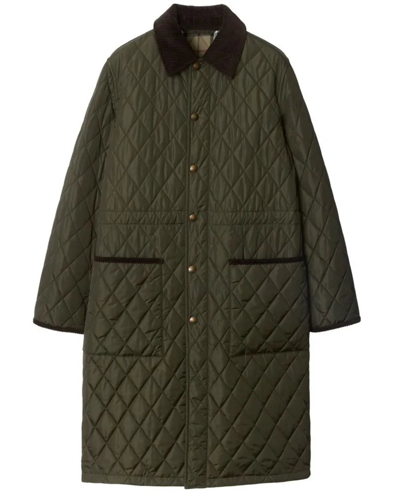 Burberry Gesteppter Mantel - Grün Grün