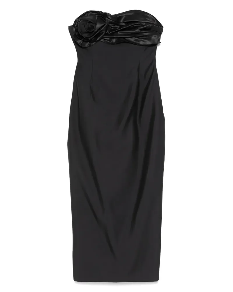 Magda Butrym Gerafftes Minikleid - Schwarz Schwarz