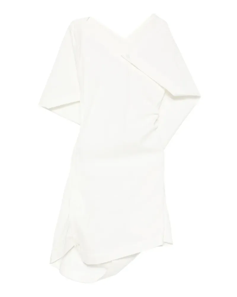 Issey Miyake asymmetric draped mini dress - Nude Nude