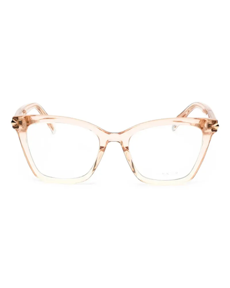 Police cat-eye frame glasses - Nude Nude