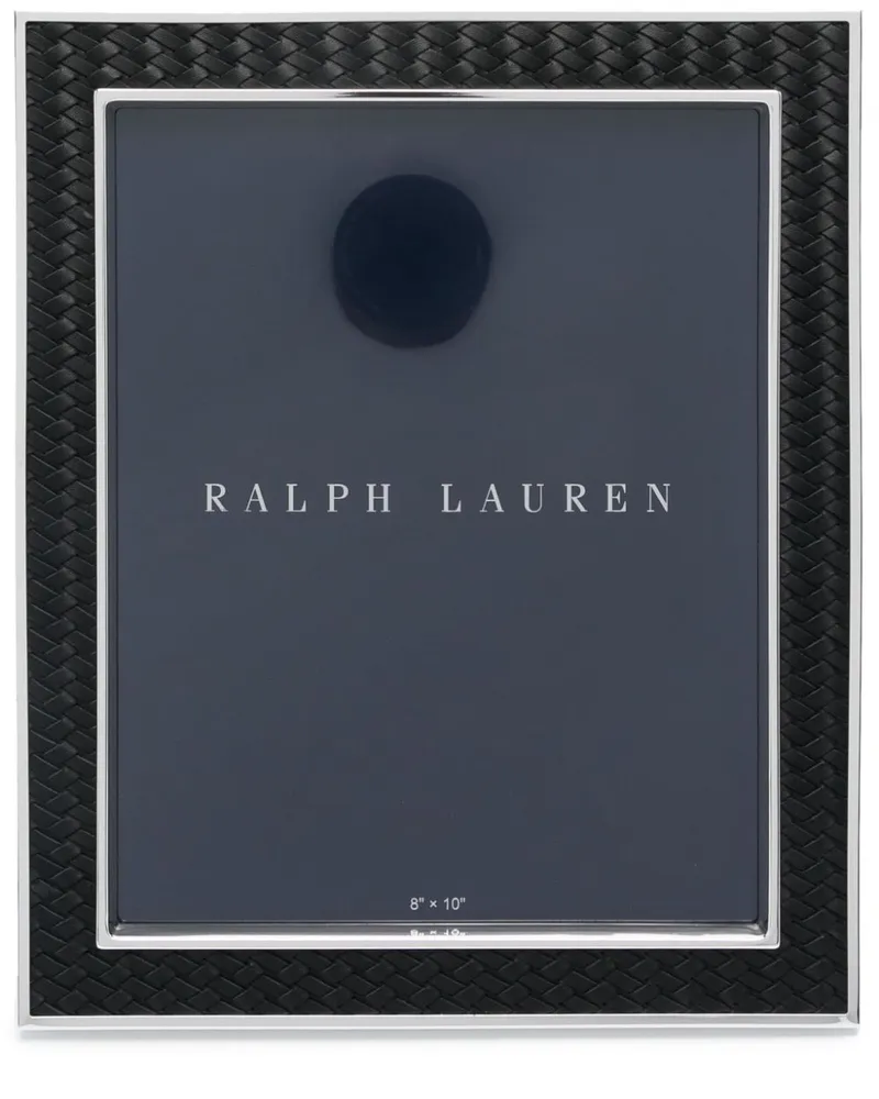 Ralph Lauren Home Brockton Bilderrahmen aus Leder - Schwarz Schwarz