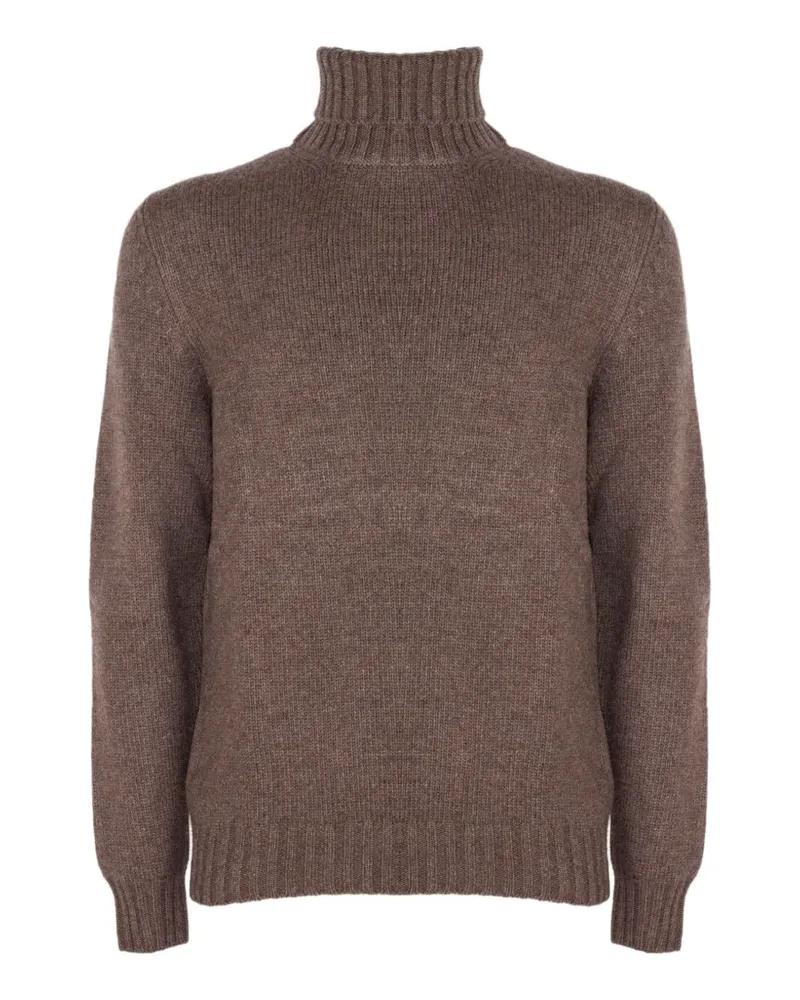 Fedeli Rollkragenpullover aus Glattstrick - Braun Braun