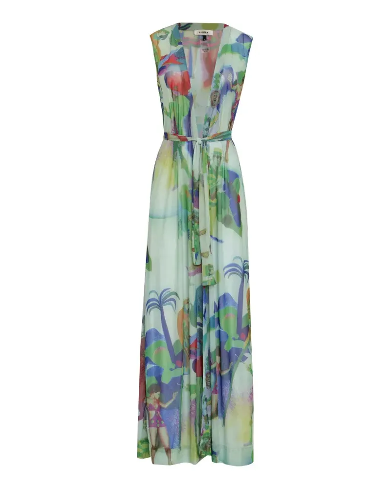 Amir Slama print maxi dress - Grün Grün