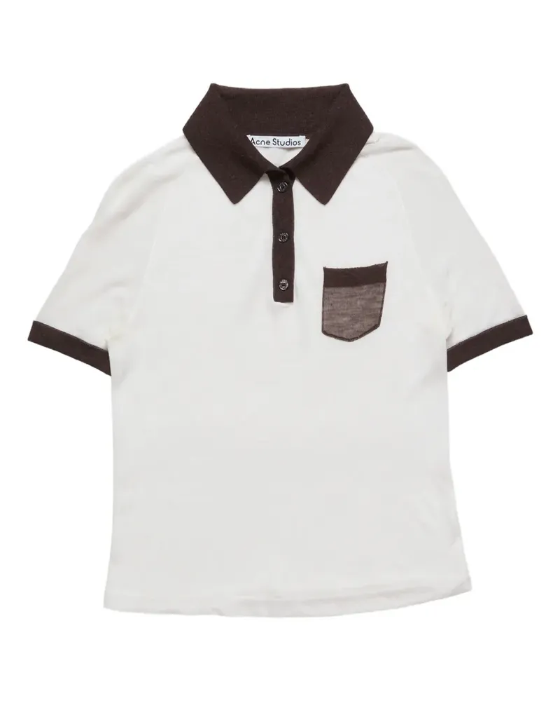 Acne Studios collared pocket knitwear - Weiß Weiß