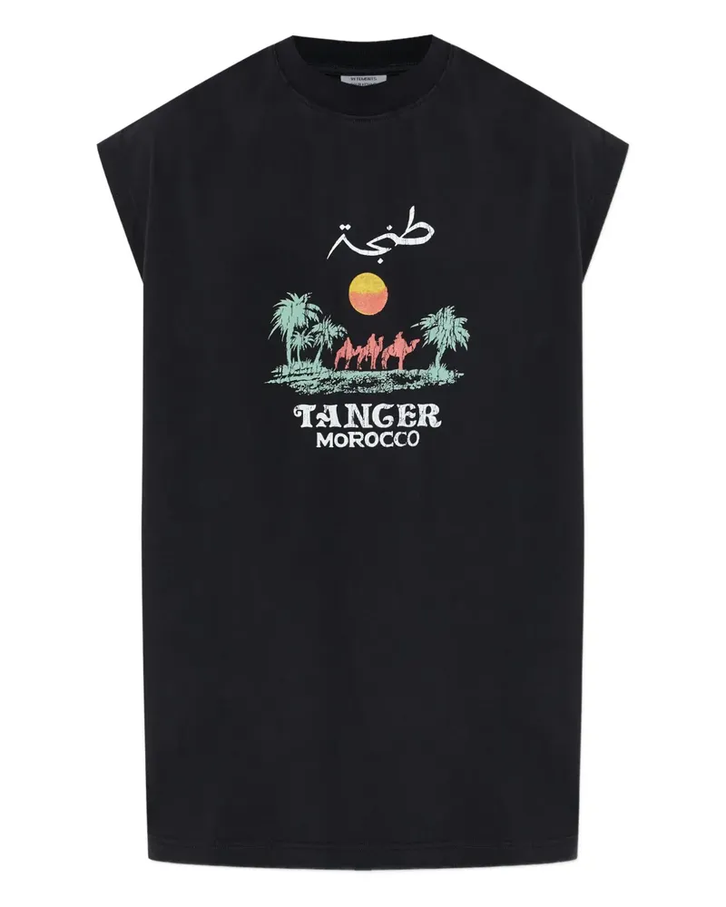 VETEMENTS graphic sleeveless T-shirt - Schwarz Schwarz