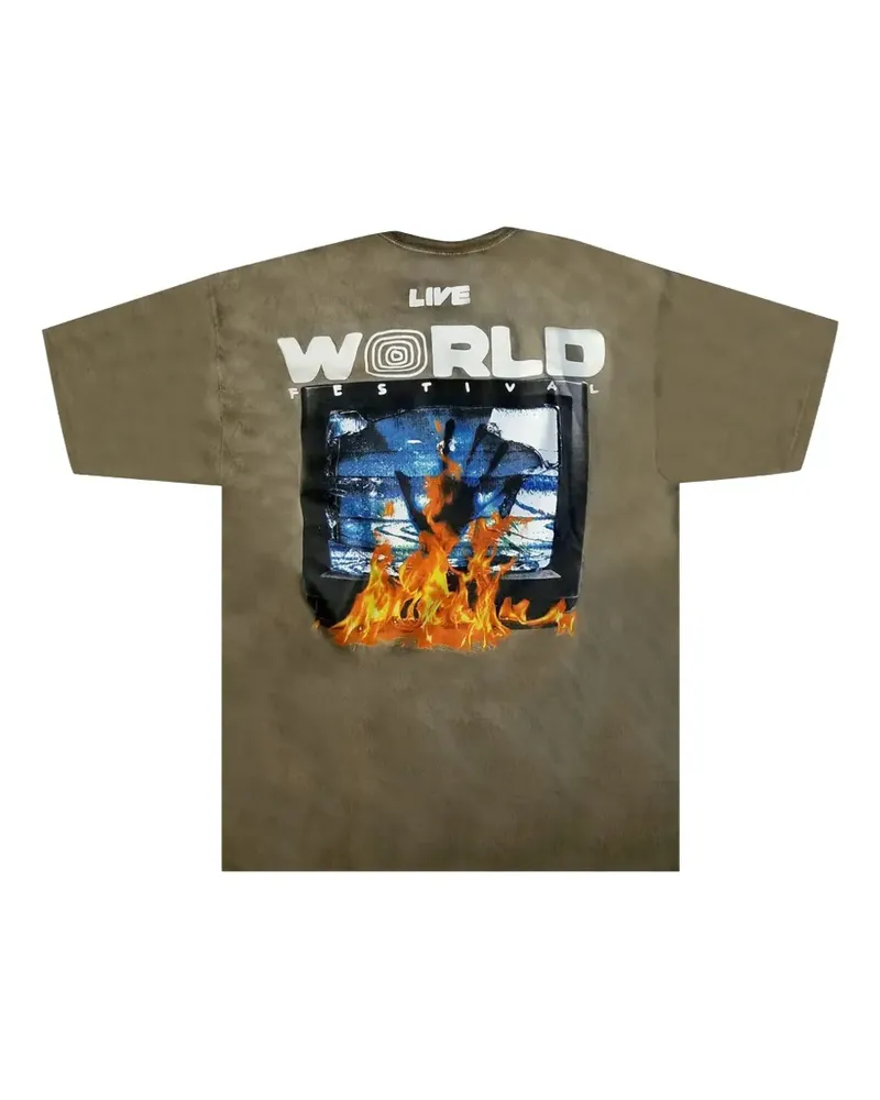Travis Scott Cactus Jack graphic-print T-shirt - Grün Grün