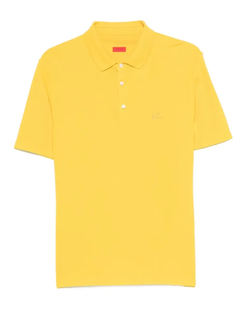 Isaia embroidered-detail polo shirt - Gelb Gelb