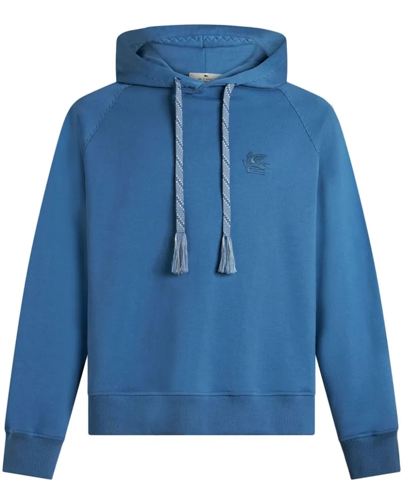 Etro Hoodie mit Pegaso-Stickerei - Blau Blau