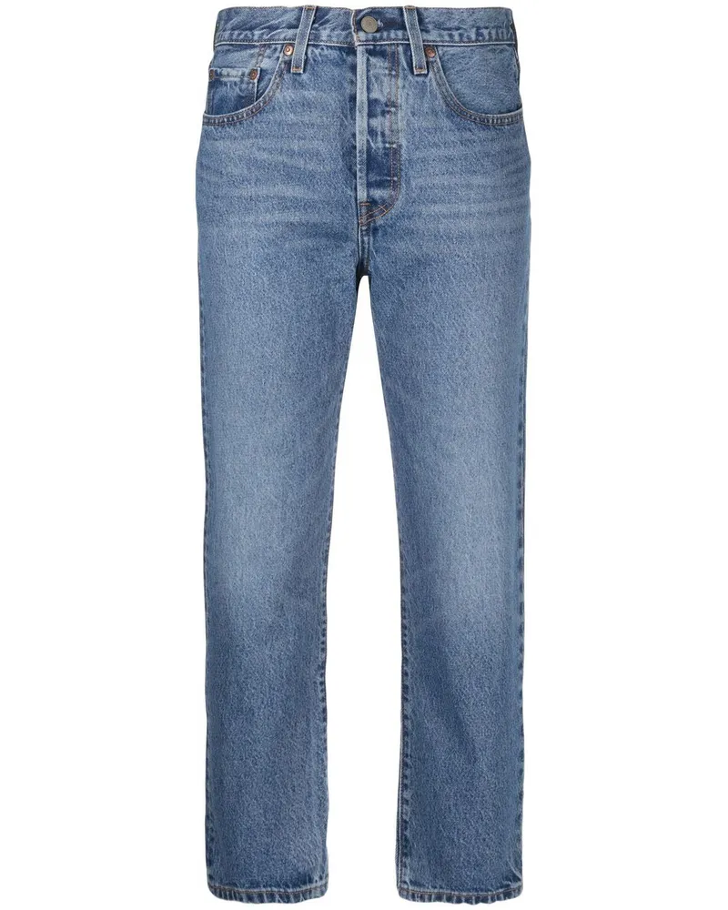 Levi's Gerade 501 Cropped-Jeans - Blau Blau