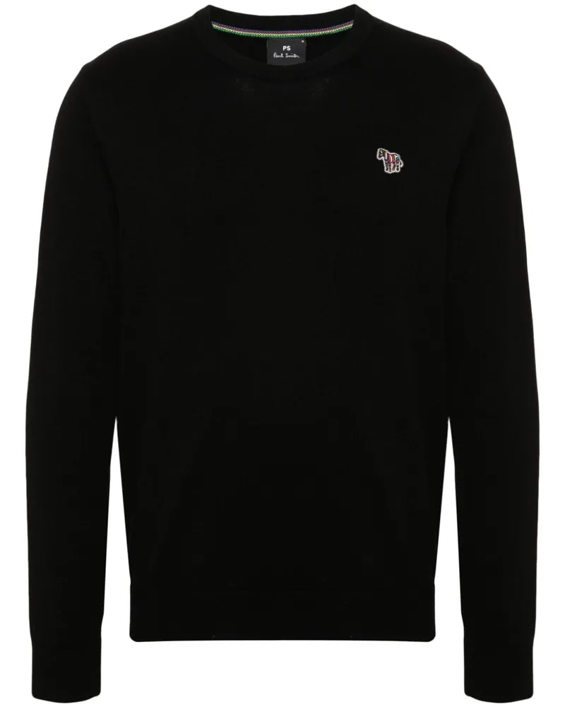 Paul Smith Pullover aus Bio-Baumwolle mit Zebra-Motiv - Schwarz Schwarz