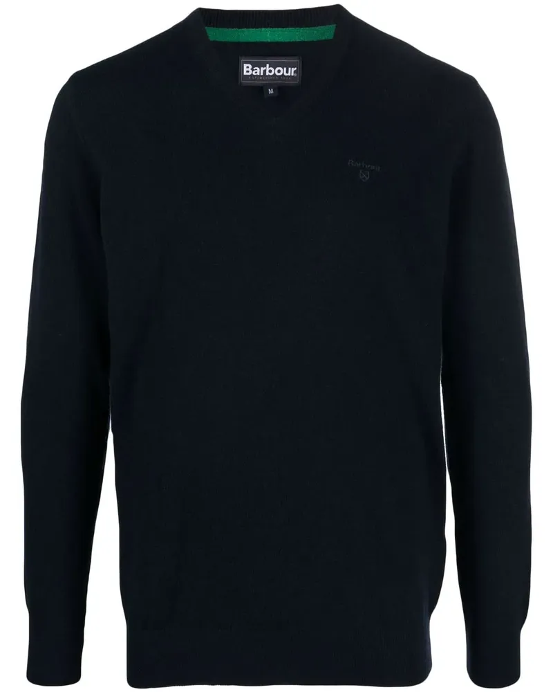 Barbour Essential Pullover mit V-Ausschnitt - Blau Blau