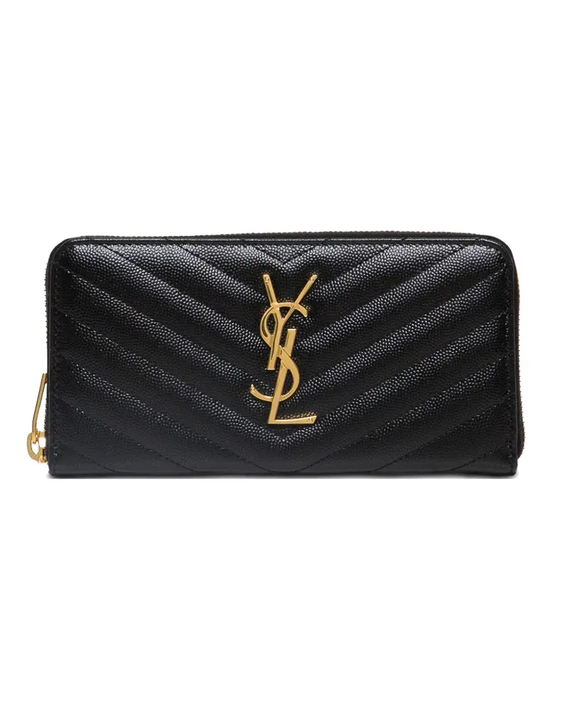 Saint Laurent Cassandre Portemonnaie - Schwarz Schwarz