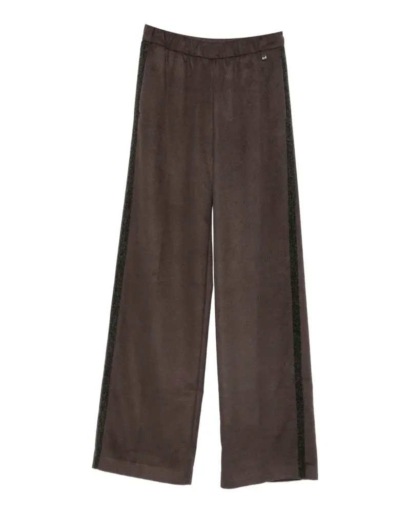 Herno Weite Hose mit Stretchbund - Braun Braun
