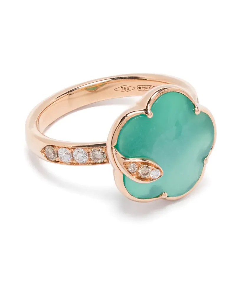 Pasquale Bruni 18kt Petit Joli Lunaire Rotgoldring mit Diamanten - Rosa Rosa