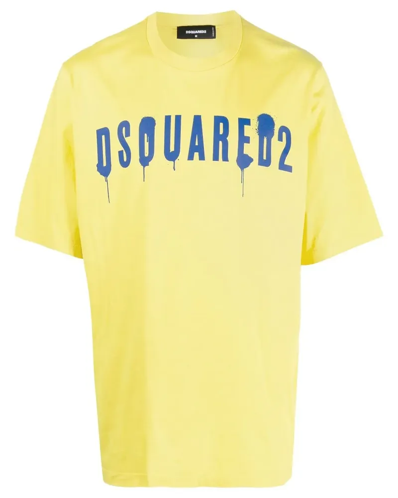 Dsquared2 T-Shirt mit Logo-Print - Gelb Gelb