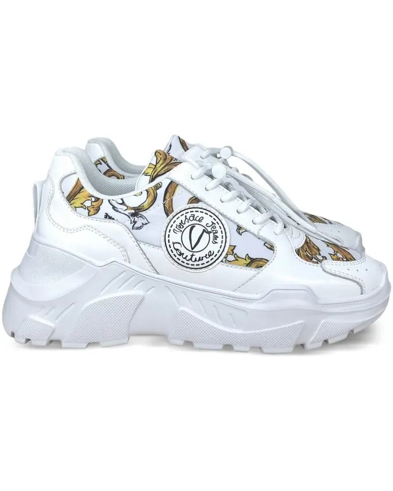 Versace Jeans Sneakers mit Barocco-Print - Weiß Weiß