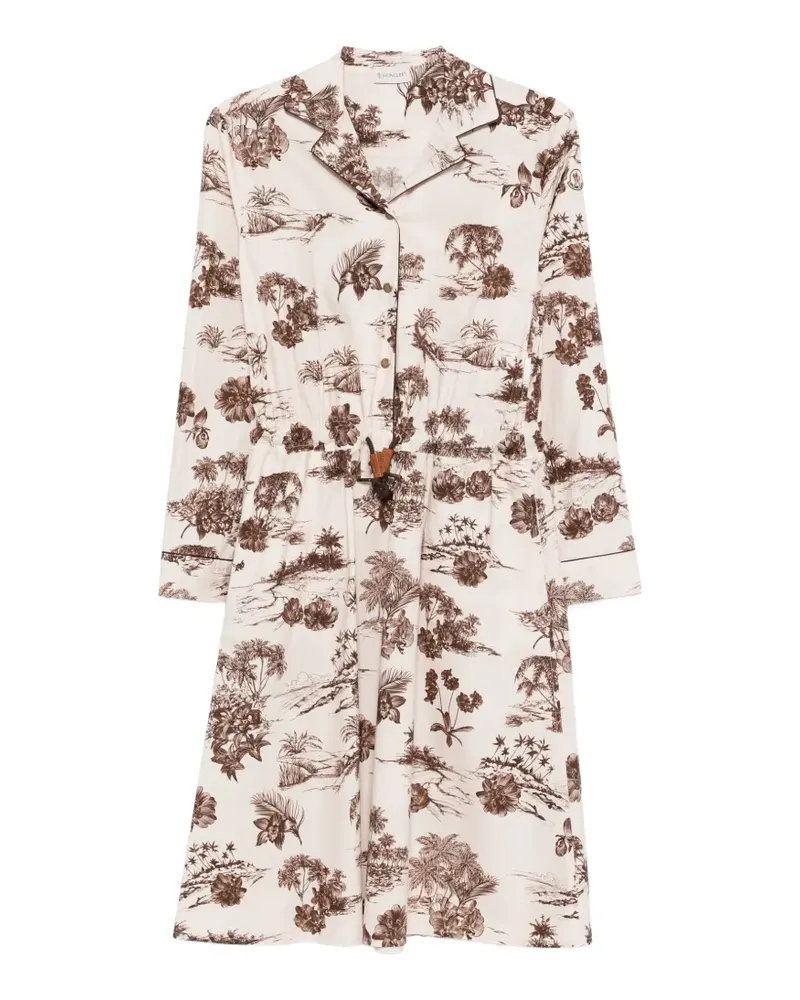 Moncler Minikleid mit Blumenprint - Nude Nude