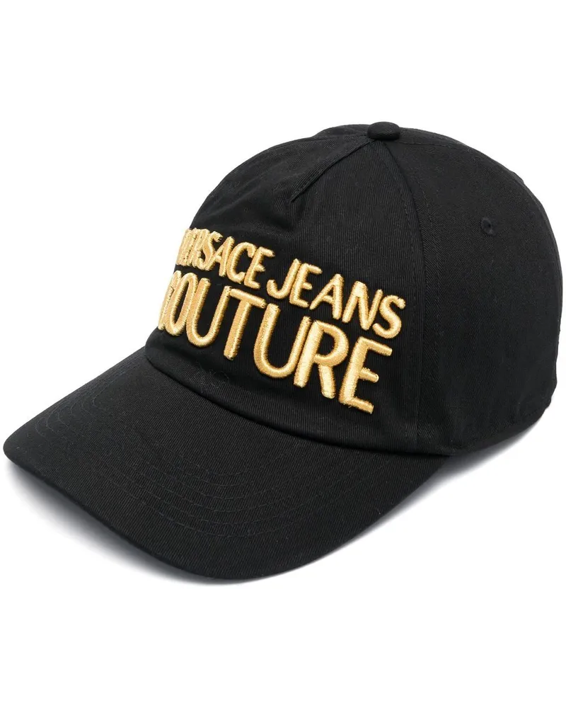 Versace Jeans Baseballkappe mit Metallic-Logo Schwarz