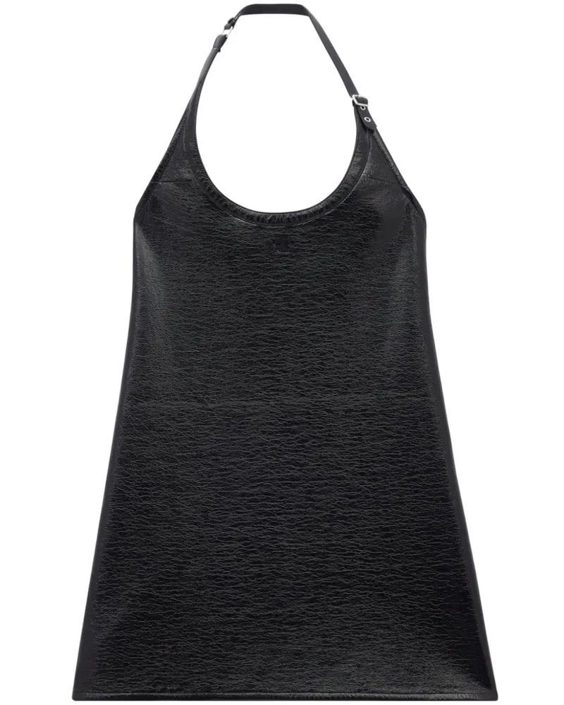 Courrèges Neckholder-Kleid mit Schnalle - Schwarz Schwarz