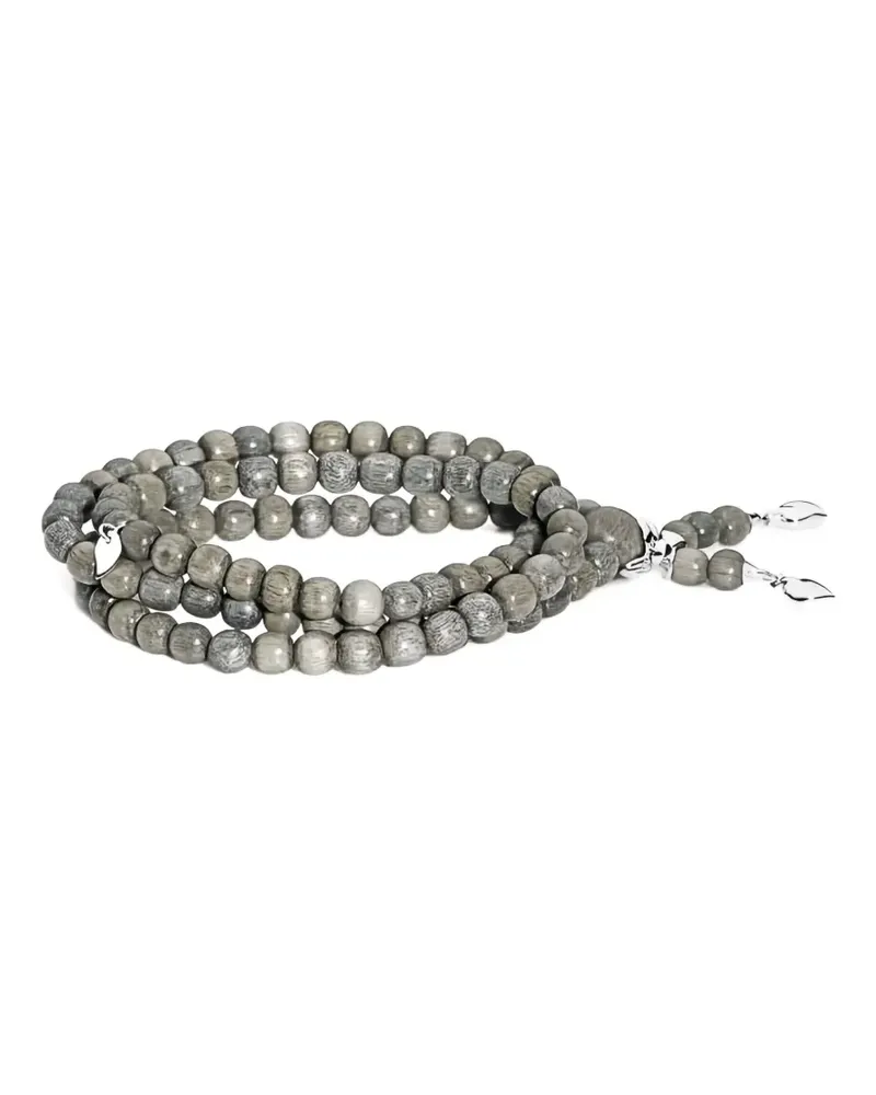 TAMARA COMOLLI 18K white gold India greywood bracelet - Silber Silber